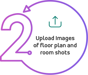 Step 2 - Upload Images of floor plan and Room shots